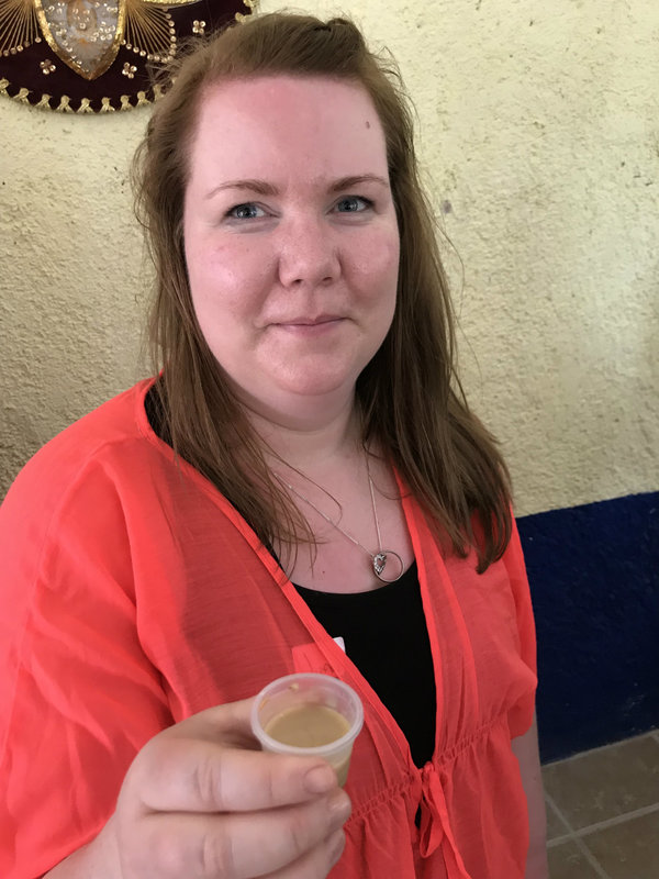 Kristin with tequila