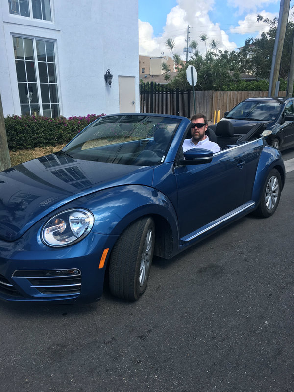 Our rental car in Miami